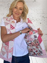 Quilt vest "strawberries and cream", XS-M